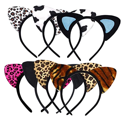 NIYANGLE 7 Stück Teiliges Katzenohren Haarband für Cosplay und Partys Stilvolles Leichtes und Langlebiges Haaraccessoire für und Geeignet für Verschiedene Anlässe von NIYANGLE