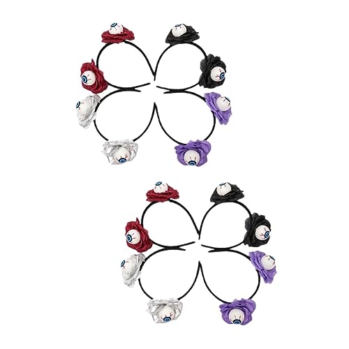 NIYANGLE 8 Stck Halloween Stirnband Leichte Cosplay Haarreifen mit Fake Rosen und Augäpfeln Langlebiges Bequemes Partyaccessoire für Halloween und Maskerade Wiederverwendbar und Robust NIYANGLE 8 Stck Halloween Stirnband Leichte Cosplay Haarreifen mit Fake Rosen und Augäpfeln Langlebiges Bequemes Partyaccessoire für Halloween und Maskerade Wiederverwendbar und Robust von NIYANGLE