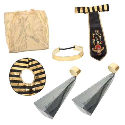 NIYANGLE Ägyptisches Kostüm Weiches Atmungsaktives Material Einfach Ausziehbar für Halloween Theater und Kinderfest Cosplay NIYANGLE Ägyptisches Kostüm Weiches Atmungsaktives Material Einfach Ausziehbar für Halloween Theater und Kinderfest Cosplay von NIYANGLE