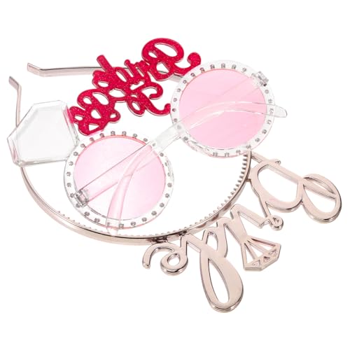 NIYANGLE Bachelorette Party Brillen Teilig Transparente Braut Sonnenbrille und Roségoldene Braut Haarreif Trendige Eyewear für Junggesellinnenabschied und Hochzeitsdeko Langlebiges Material von NIYANGLE