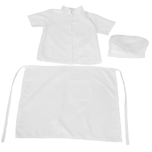 NIYANGLE Bäcker Kostüm Set Weiß Langarm Kinderkochschürze mit Hut und Latzschürze für Jungen Mädchen Backen Rollenspiel Kindergarten Party Cosplay NIYANGLE Bäcker Kostüm Set Weiß Langarm Kinderkochschürze mit Hut und Latzschürze für Jungen Mädchen Backen Rollenspiel Kindergarten Party Cosplay von NIYANGLE