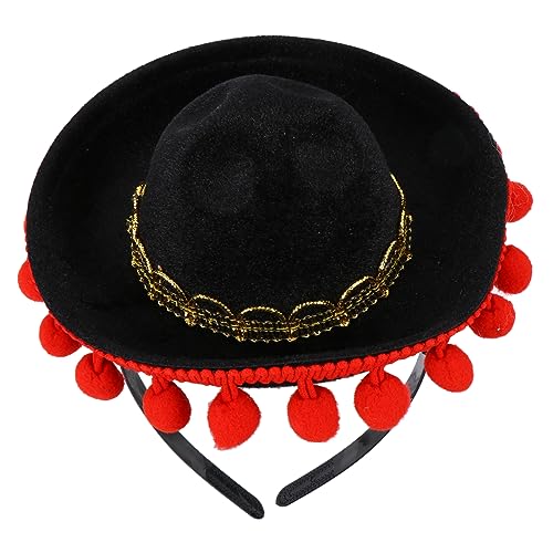 NIYANGLE Cap Haarbügel mit Mexiko Mütze Süßer Haarreif für Karneval Halloween und Partys Leicht und Langlebig Accessoire für Unvergessliche von NIYANGLE