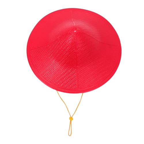 NIYANGLE Cosplay Ninja Hut Rot Kunststoff Kegelhut für Tanz Bühnenauftritt Party Sonnenschutz Requisit NIYANGLE Cosplay Ninja Hut Rot Kunststoff Kegelhut für Tanz Bühnenauftritt Party Sonnenschutz Requisit von NIYANGLE