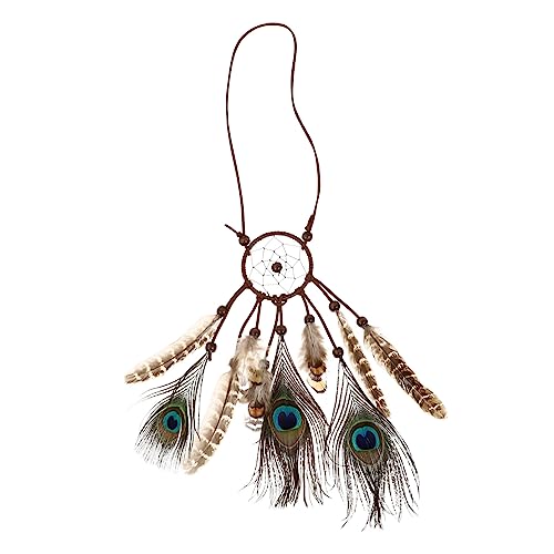 NIYANGLE Dream Catcher Haarband mit Pfauenfeder Design Accessoire für Besondere Anlässe Vielseitiges Hautfreundliches Haarband für Reisen Feiern und Mehr von NIYANGLE