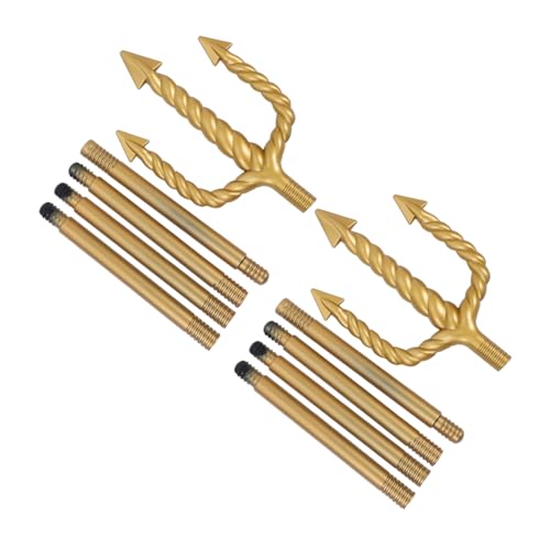 NIYANGLE Dreiteiliger Goldener Trident Cosplay Requisite mit Sicherem Rundspitz Einfache für Halloween Kostüm Party Bühnenauftritte und Meeresgott Verkleidungen NIYANGLE Dreiteiliger Goldener Trident Cosplay Requisite mit Sicherem Rundspitz Einfache für Halloween Kostüm Party Bühnenauftritte und Meeresgott Verkleidungen von NIYANGLE