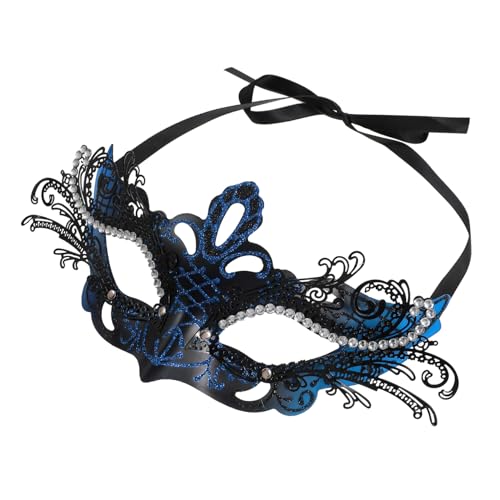 NIYANGLE Eisen Schmetterlingsmaske für Damen Masquerade Ball Halloween Karneval Kostüm Cosplay Maske Blaue Dekorative Halbgesichtsmaske für Theater Party und Festliche Anlässe NIYANGLE Eisen Schmetterlingsmaske für Damen Masquerade Ball Halloween Karneval Kostüm Cosplay Maske Blaue Dekorative Halbgesichtsmaske für Theater Party und Festliche Anlässe von NIYANGLE