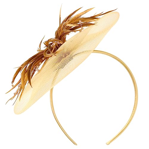 NIYANGLE Eleganter Federkopfschmuck für Damen Kreative Partykopfbedeckung Verstellbares Haar Accessoire mit Clip für Hochzeiten und Feiern Ziemlich Dekore von NIYANGLE