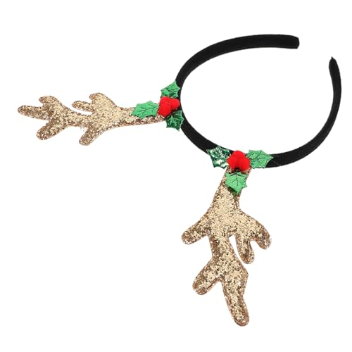 NIYANGLE Geweih Stirnband Reh Erwachsene Haarschmuck für Weihnachtskostüme Form Haarband Party Geweih Kostüm Geweih Haarreifen Haarschmuck für Mädchen Weihnachtsstirnbänder Haarball Golden NIYANGLE Geweih Stirnband Reh Erwachsene Haarschmuck für Weihnachtskostüme Form Haarband Party Geweih Kostüm Geweih Haarreifen Haarschmuck für Mädchen Weihnachtsstirnbänder Haarball Golden von NIYANGLE