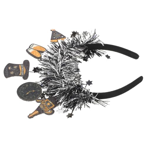 NIYANGLE Glitzerndes Silvester Haarreif Party Kopfschmuck Komfortables Leichtes Neujahrs Stirnband für Weihnachtsfeier und Festliche Anlässe mit Stilvollem Design von NIYANGLE