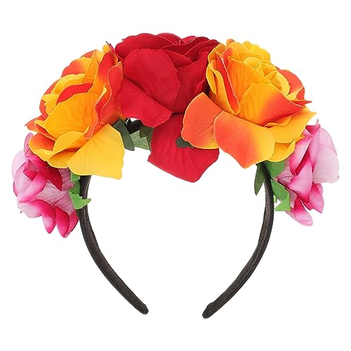 NIYANGLE Großes Blumenhaarband mit Rosenblüten Farbige Haarschmuck für Halloween Cosplay Feste Fotografie Accessoires für Damen NIYANGLE Großes Blumenhaarband mit Rosenblüten Farbige Haarschmuck für Halloween Cosplay Feste Fotografie Accessoires für Damen von NIYANGLE