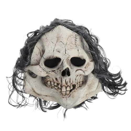 NIYANGLE Gruselige Halloween- für Erwachsene, realistische Horror-Zombie- aus, gruselige Kopfbedeckung für Halloween, Cosplay, Terrorpartys, Spukhaus-Requisiten von NIYANGLE