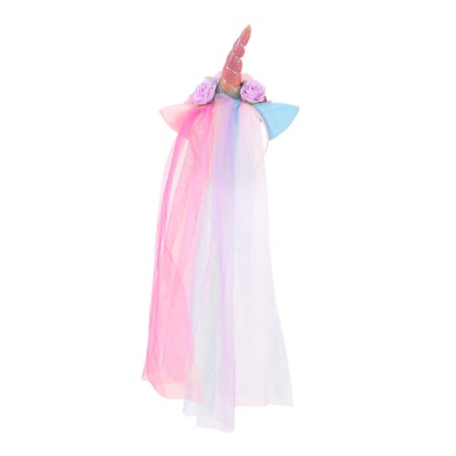 NIYANGLE Haarreifen Einhorn Stirnband Mesh Haarschmuck für Mädchen Rutschfest Langlebig Kreative Weihnachtskopfbedeckung Modisches Haaraccessoire Party und Festtagsdesign von NIYANGLE