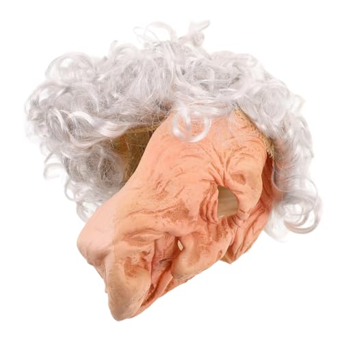 NIYANGLE Halloween Alte Frau Maske mit Haaren Lustige Alte Damenmaske und Kostümperücke für Männer für Cosplay Partys und Bühnenaufführungen NIYANGLE Halloween Alte Frau Maske mit Haaren Lustige Alte Damenmaske und Kostümperücke für Männer für Cosplay Partys und Bühnenaufführungen von NIYANGLE