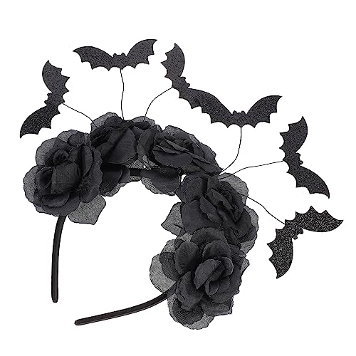 NIYANGLE Halloween Bat Headband mit Schwarzen Rosen Cosplay Haaraccessoire für Damen Bequem und Leicht für Kostümpartys und Maskeraden Perfektes für und Familie NIYANGLE Halloween Bat Headband mit Schwarzen Rosen Cosplay Haaraccessoire für Damen Bequem und Leicht für Kostümpartys und Maskeraden Perfektes für und Familie von NIYANGLE