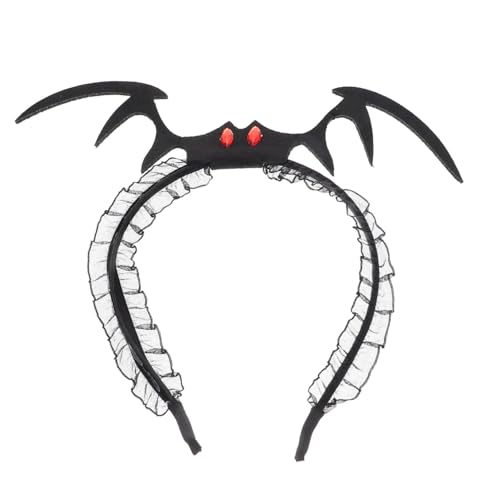 NIYANGLE Halloween Fledermausflügel Haarreif Cosplay Kopfschmuck für Halloween Dekoratives Accessoire für Partys und Festlichkeiten Bequem und Auffällig für Fotos und Spaß mit Freunden von NIYANGLE