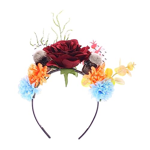 NIYANGLE Halloween Flower Skull Headband Bequemer Halloween Haarreif Leichtes Skelett Kopfschmuck für Kostüm Party Festival Strapazierfähiges Material Angenehm zu Tragen NIYANGLE Halloween Flower Skull Headband Bequemer Halloween Haarreif Leichtes Skelett Kopfschmuck für Kostüm Party Festival Strapazierfähiges Material Angenehm zu Tragen von NIYANGLE