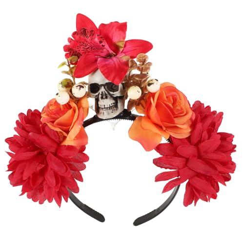 NIYANGLE Halloween Haarreif mit Kunstblumen Einzigartiges Cosplay Accessoire für Halloween Party Maskerade und Karneval Leichter und Bequemer Haarschmuck für Damen von NIYANGLE