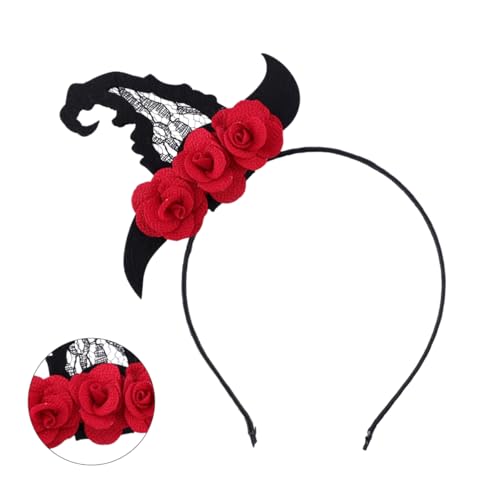 NIYANGLE Halloween Haarreif mit Roter Blumenmütze Dekoratives Stirnband Weich und Geeignet für Halloween Partys und Foto Requisiten Einzigartiges Design für Damen NIYANGLE Halloween Haarreif mit Roter Blumenmütze Dekoratives Stirnband Weich und Geeignet für Halloween Partys und Foto Requisiten Einzigartiges Design für Damen von NIYANGLE