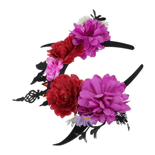 NIYANGLE Halloween Haarreif mit Teufelshörnern und Fledermausmotiv Leichtes Kreatives Halloween Kostüm Accessoire für Cosplay Motto Partys und Gruselige Festdekorationen von NIYANGLE