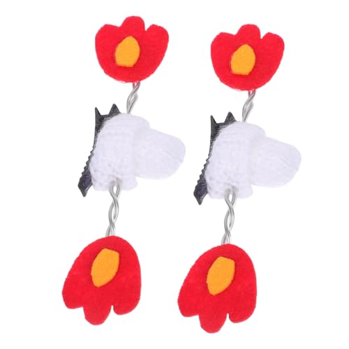 NIYANGLE Halloween-Haarspangen seitliche Haarspange Flammenhut Haarklammern Haarzubehör Haarspangen für Frauen Haarstyling-Tool für Frauen Halloween -Seitenhaarklammern Hut Haarnadel Metall von NIYANGLE