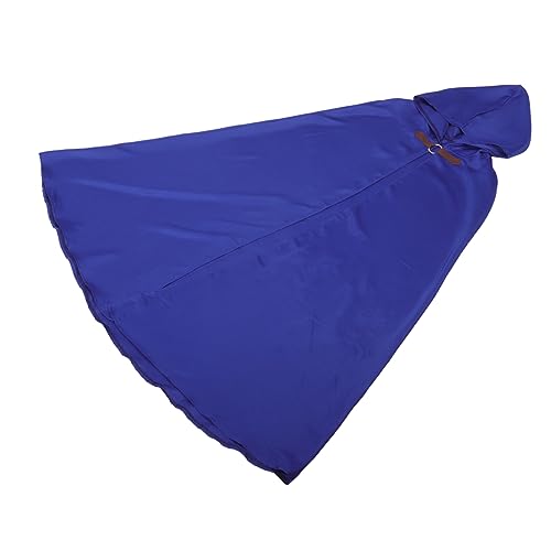 NIYANGLE Halloween Herren Kapuzenumhang Mittelalterlicher Vampirumhang Piratenmantel Alter Ranger Kostüm Skelett Spukkapuze Mittelalterlicher Kapuzenumhang Für Herren Schwarz Stoff Blue von NIYANGLE