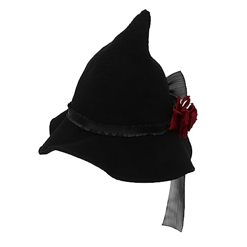 NIYANGLE Halloween Hexenhut mit Schleifen und Blumenverzierung Schwarzer Farbenfroher für für Kostümpartys und Cosplay NIYANGLE Halloween Hexenhut mit Schleifen und Blumenverzierung Schwarzer Farbenfroher für für Kostümpartys und Cosplay von NIYANGLE
