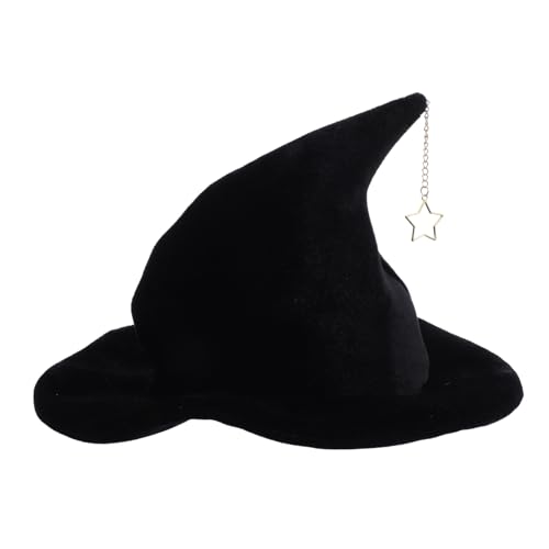 NIYANGLE Halloween Hexenhut mit Sternanhänger Damen Zaubererhut für Kostümpartys Rollenspiele und Bühnenaufführungen Komfortabel und für Halloween und Themenfeste NIYANGLE Halloween Hexenhut mit Sternanhänger Damen Zaubererhut für Kostümpartys Rollenspiele und Bühnenaufführungen Komfortabel und für Halloween und Themenfeste von NIYANGLE