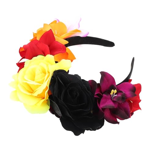 NIYANGLE Halloween Rosen Haarschmuck Blumenstirnband für Damen für Halloween Partys Karneval und Bühnenauftritte Design mit Rosenblüten Einfach zu Kombinieren mit Verschiedenen Outfits NIYANGLE Halloween Rosen Haarschmuck Blumenstirnband für Damen für Halloween Partys Karneval und Bühnenauftritte Design mit Rosenblüten Einfach zu Kombinieren mit Verschiedenen Outfits von NIYANGLE