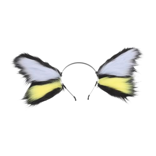 NIYANGLE Halloween Schmetterling Haarreif Verspieltes Tierohren Stirnband Damen Accessoire für Kostüm Party Cosplay von NIYANGLE