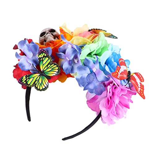 NIYANGLE Halloween Stirnband mit Gruseligem und Blumengirlande Perfektes Kostümzubehör für Karneval und Partys Geeignet für Erwachsene und Leicht und Komfortabel NIYANGLE Halloween Stirnband mit Gruseligem und Blumengirlande Perfektes Kostümzubehör für Karneval und Partys Geeignet für Erwachsene und Leicht und Komfortabel von NIYANGLE