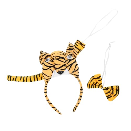 NIYANGLE Halloween Tiger Cosplay Kostüm mit Atmungsaktivem Stoff Weichem Stirnband und Fliege Langlebig für Bühnenauftritte Mottopartys und Kostümfeiern NIYANGLE Halloween Tiger Cosplay Kostüm mit Atmungsaktivem Stoff Weichem Stirnband und Fliege Langlebig für Bühnenauftritte Mottopartys und Kostümfeiern von NIYANGLE