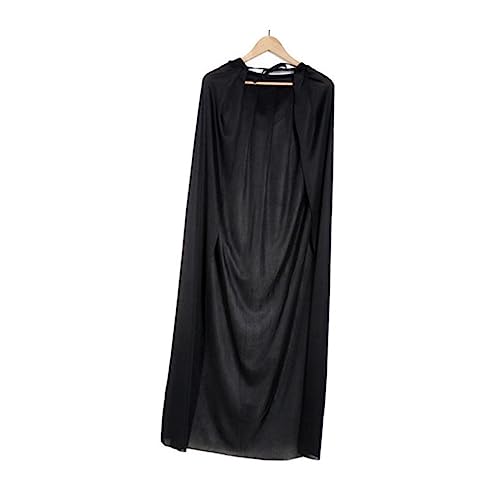 NIYANGLE Halloween Umhang Für Cosplay Langes Schwarzes Cape Für Vampir Teufel Hexen Kostümzubehör Für Halloween Party Maskerade von NIYANGLE