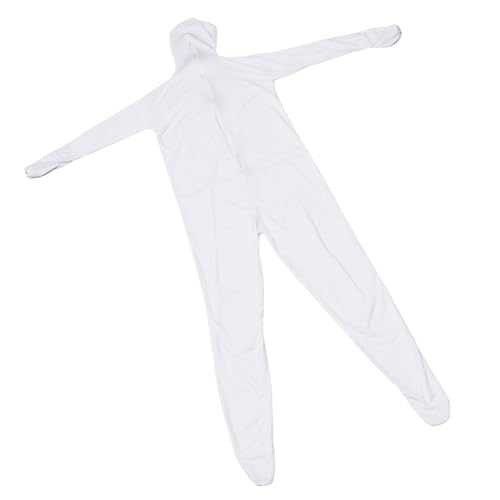 NIYANGLE Halloweens Kostüm Bodysuit Für Frauen Und Männer Cosplay Anzug Weiß Für Partys Und Aufführungen Elastisches Material Für Körperformen Einfach Anzuziehen von NIYANGLE