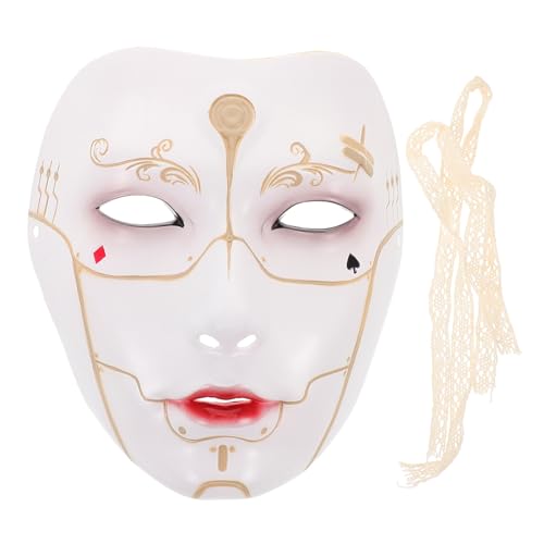 NIYANGLE Handgemalte Mechanische Steampunk Maske Herren Vollflächige Cosplay Maske für Halloween Karneval Kostümparty und Maskenbälle Leichte Tragbare Verkleidung für Verschiedene von NIYANGLE