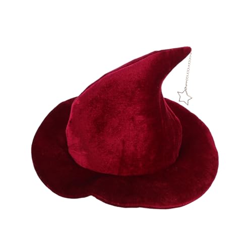 NIYANGLE Hexenhut für Frauen mit Sternanhänger Mystischer Kostüm Hut für Halloween Party Cosplay Bühnenauftritte Bequeme und Langlebige Damen Wizard Cap NIYANGLE Hexenhut für Frauen mit Sternanhänger Mystischer Kostüm Hut für Halloween Party Cosplay Bühnenauftritte Bequeme und Langlebige Damen Wizard Cap von NIYANGLE