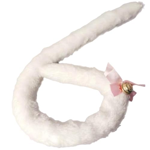 NIYANGLE Katzen Plüsch mit Abnehmbarer Glocke für Cosplay für Halloween Karneval Themenpartys Hochwertigem Plüsch von NIYANGLE