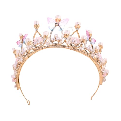 NIYANGLE Kindergeburtstag Krone Haarreif Leichtes Komfortables Tiara Stirnband für Mädchen Festlich für Fotoprops und Kostümpartys von NIYANGLE