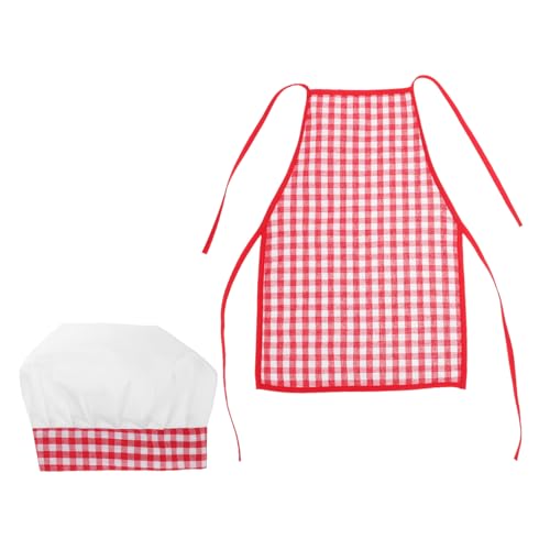 NIYANGLE Kochkostüm mit Schürze und Mütze Monate Junge Mädchen Koch-outfit für Jungen und Mädchen Langlebiges Kochkostüm für Fotoshootings und Kreatives Rollenspiel von NIYANGLE
