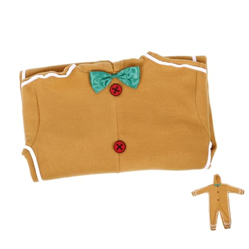 NIYANGLE Lebkuchenmann-kostüm Weihnachtsdekorationen Lebkuchenkostüm Für Lebkuchen-partykostüm Lebkuchenmann-auftritte Riesengingerbread Mann Lebkuchenoverall Light Brown Polyester von NIYANGLE