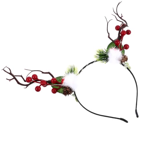 NIYANGLE Leuchtendes Weihnachts Haarband mit Elchgeweih Buntes Haarband für Festliche Partys Weihnachtskostüm Zubehör für Mädchen und Familienfeiern von NIYANGLE