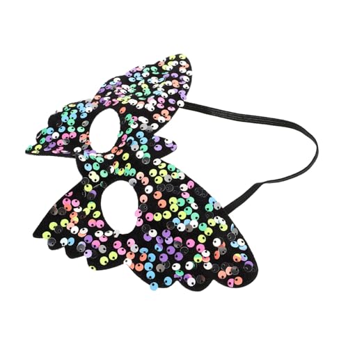 NIYANGLE Maske Party Halloween Funkeln Dekoration Paillette Gesicht Hälfte Mardi Gras Mask Polyester von NIYANGLE