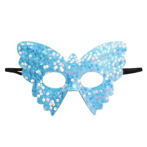 NIYANGLE Maske Schmetterling Party Dame Hälfte Dekoration dekorativ Paillette Halloween LED Mardi Gras Mask Polyester Sky-blue NIYANGLE Maske Schmetterling Party Dame Hälfte Dekoration dekorativ Paillette Halloween LED Mardi Gras Mask Polyester Sky-blue von NIYANGLE