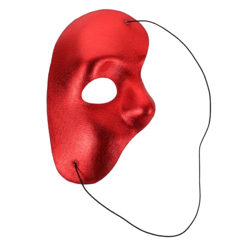 NIYANGLE Maskenmaske Kostümmasken Kostümmaske Für Damen Maskenkostümmaske Tanzende Halbmaske Halloween Halbmaske Halbmaske Maskenparty Maske Roter Vliesstoff von NIYANGLE