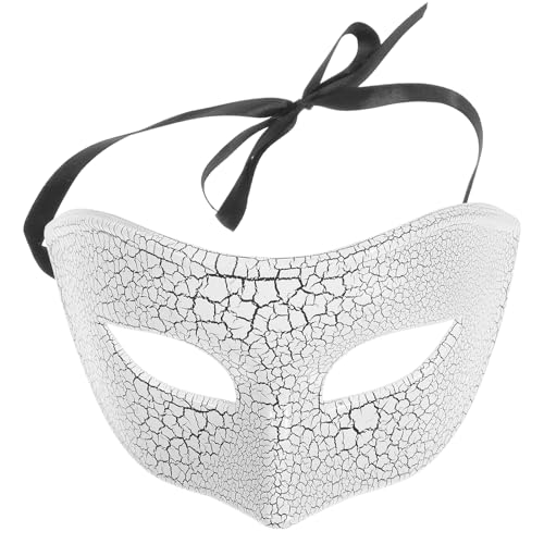 NIYANGLE Maskenmaske für Frauen: Männer und Frauen, geknackte Halloween-Halbgesichtsmaske – Horror-Gesichtsabdeckung, gruseliges Kostümzubehör für Maskenpartys und Cosplay von NIYANGLE