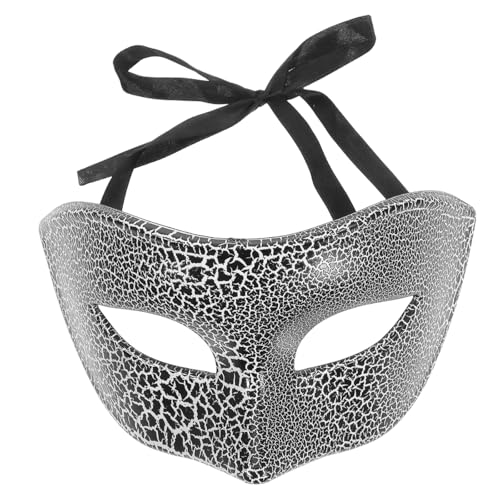 NIYANGLE Maskenmaske für Frauen: Männer und Frauen, geknackte Halloween-Halbgesichtsmaske – Horror-Gesichtsabdeckung, gruseliges Kostümzubehör für Maskenpartys und Cosplay von NIYANGLE