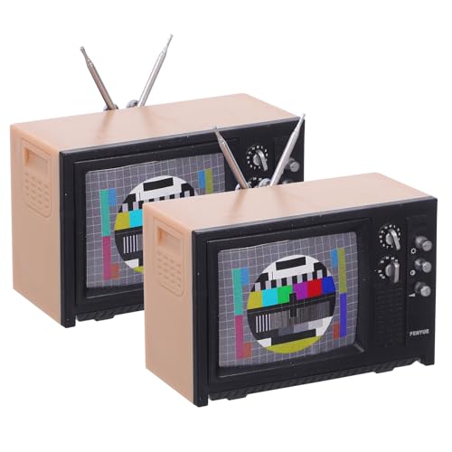 NIYANGLE Mini-Fernseher: Miniatur-Puppenhauselektronik im Maßstab 1:12 – Dekoratives Puppenhauszubehör für das Wohnzimmer – DIY-Möbelmodell für kreatives Spielen von NIYANGLE