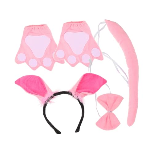 NIYANGLE Pig Cosplay mit Schweine Ohr Haarreif und Handschuhen Langlebiges Stoffmaterial Süßes Tierkostüm für Rollenspiele und Tanzshows Sichere Bequeme NIYANGLE Pig Cosplay mit Schweine Ohr Haarreif und Handschuhen Langlebiges Stoffmaterial Süßes Tierkostüm für Rollenspiele und Tanzshows Sichere Bequeme von NIYANGLE