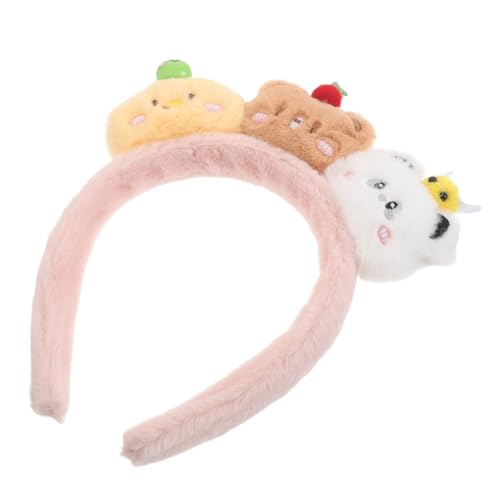 NIYANGLE Plüsch Haarband Cartoon Tierkopf Niedliche Kopfhaarbänder mit Huhn Bär Panda Praktisch für Make Up Gesichtsreinigung Spa Party Modisches Accessoire für Frauen Mädchen von NIYANGLE