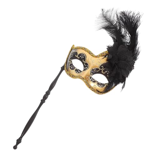 NIYANGLE Plume Masquerade Maske Damen Halbgesichts Kostüm Party Faschingsmaske Japanischer Stil Cosplay und für Karneval Halloween Maskenball von NIYANGLE