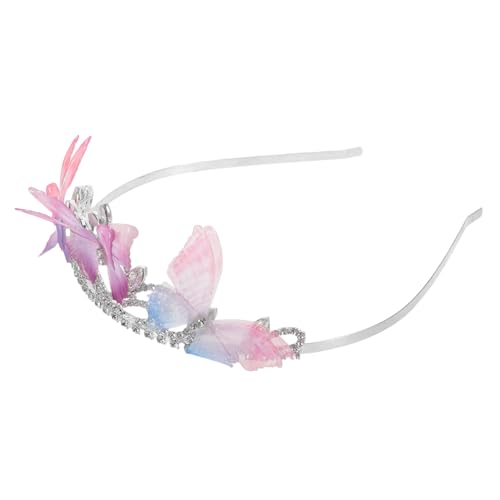 NIYANGLE Prinzessin Tiara Schmetterlingskopfschmuck Für Frauen Metall-schmetterlings-stirnband Schmetterlingskrone Stirnband Göttin Krone Kopfschmuck Prinzessinnen-kopfschmuck Legierung von NIYANGLE